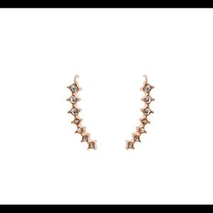 Rose gold Crawler earrings